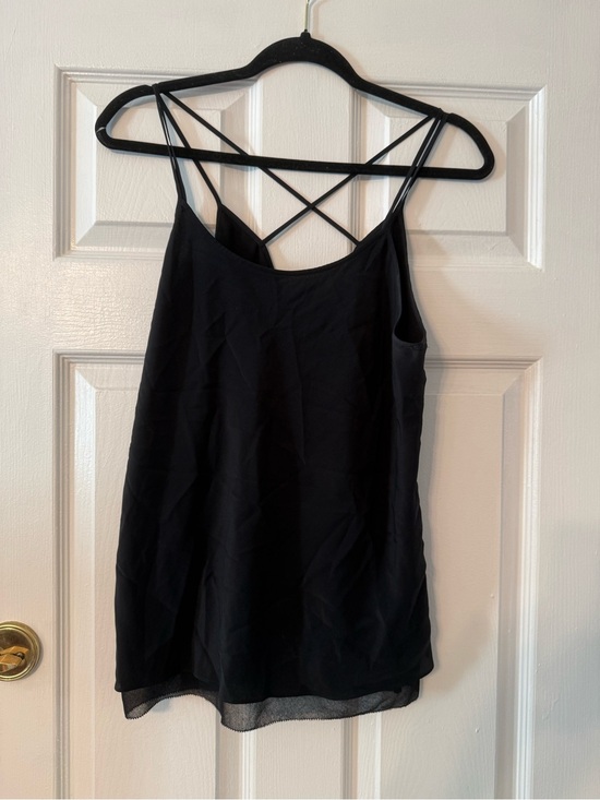 Olivia Palermo Tops - Women's Black Crisscross Strap Camisole Top
